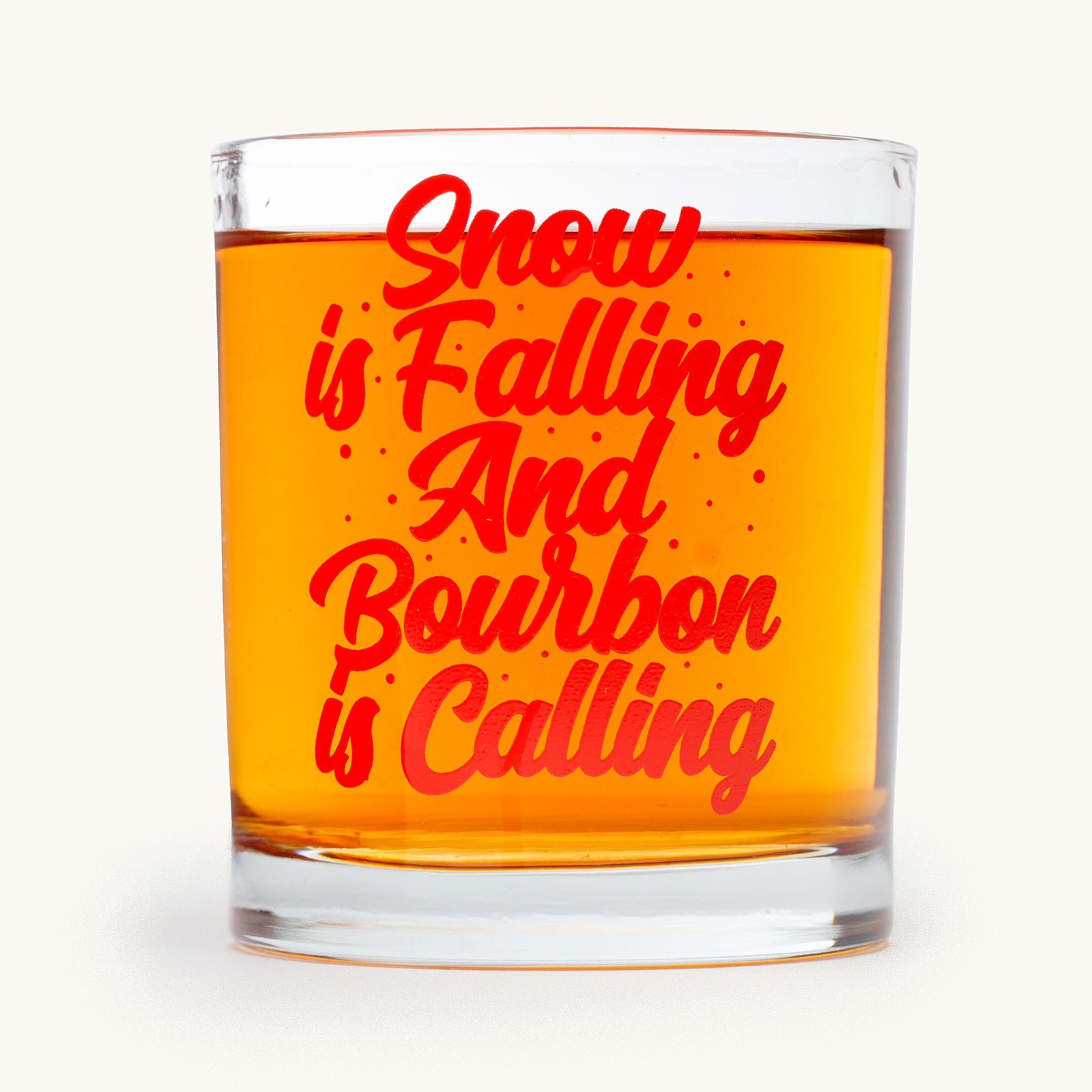 Snow is Falling Rocks Glass