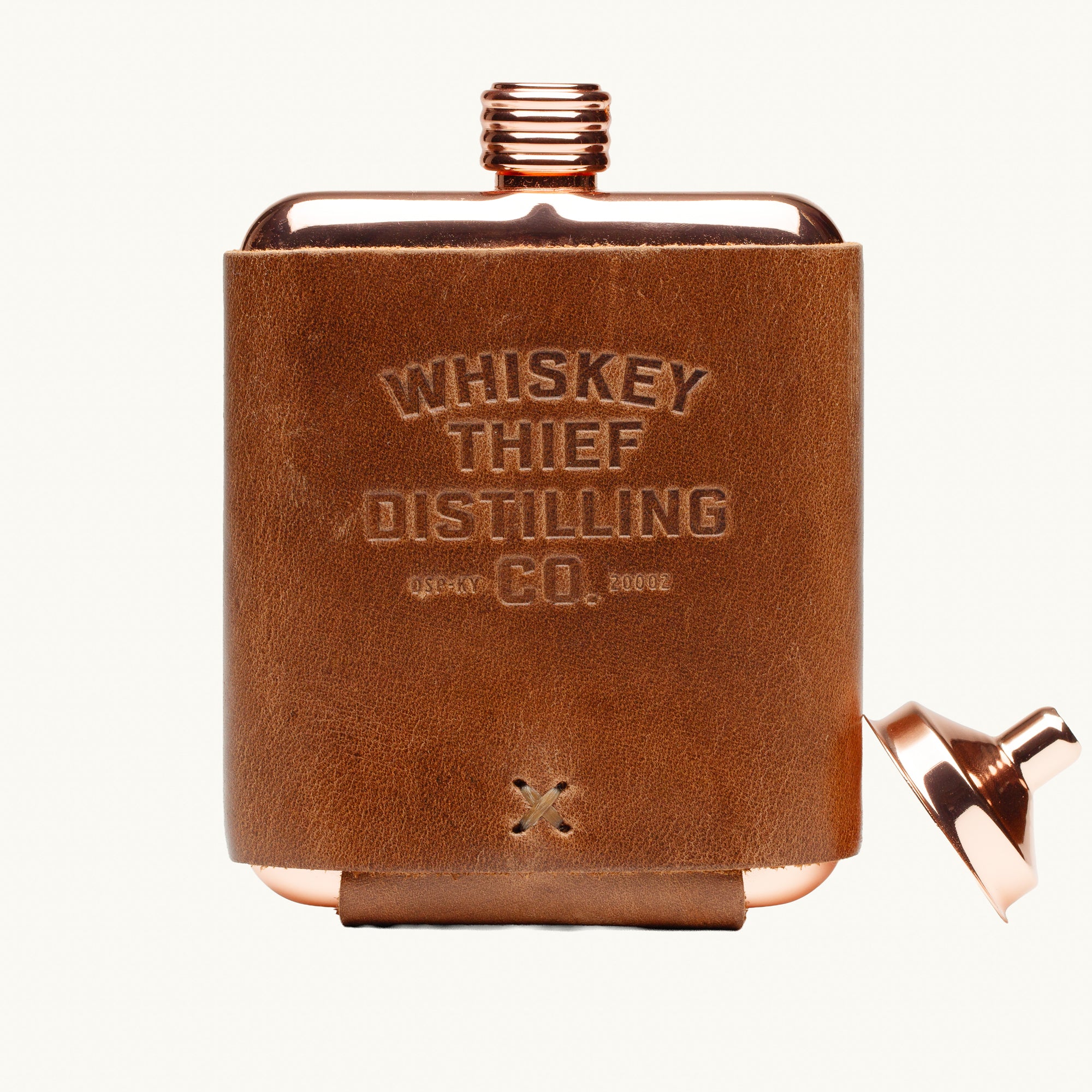 Whiskey Thief Leather Copper Flasks