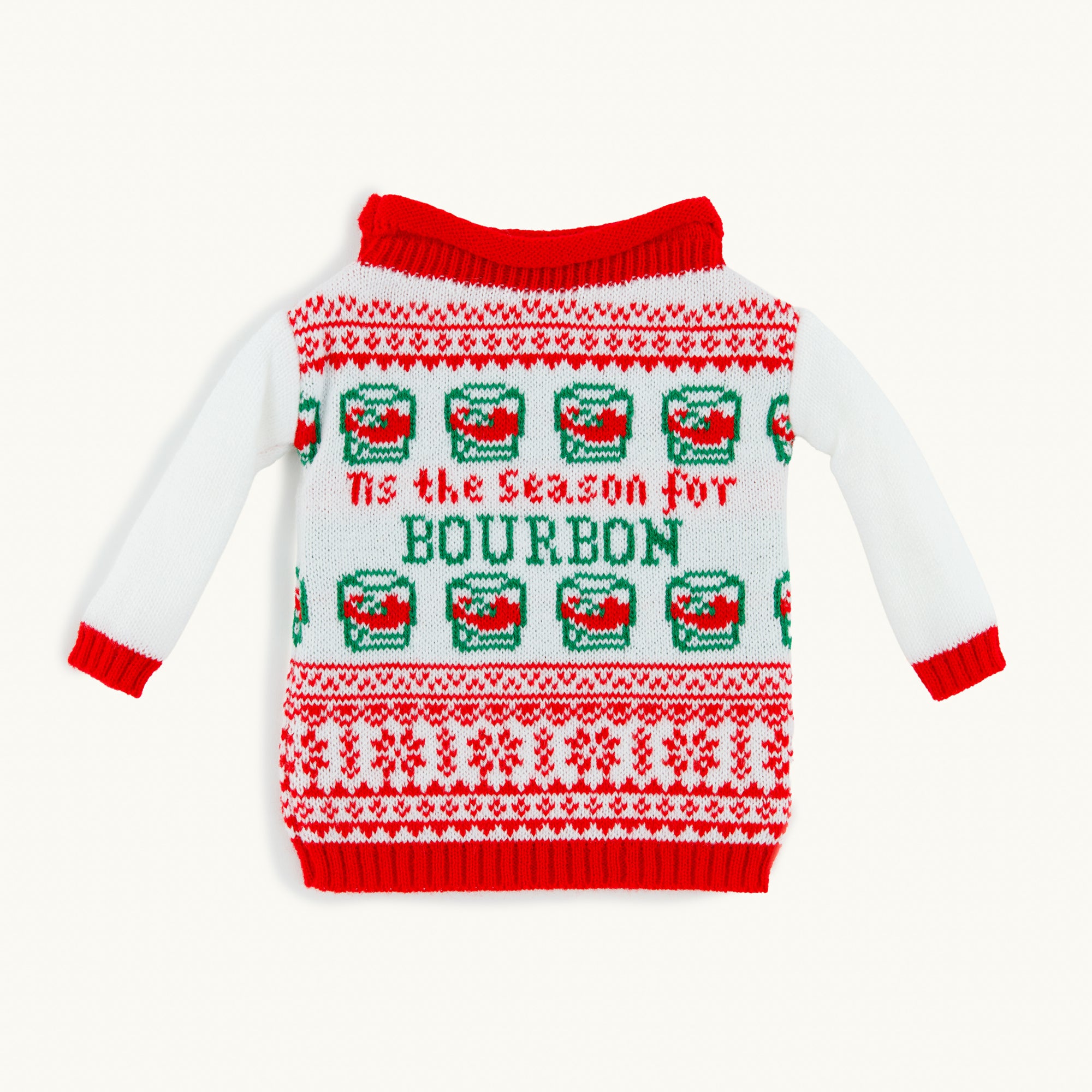 Bourbon Bottle Christmas Sweater