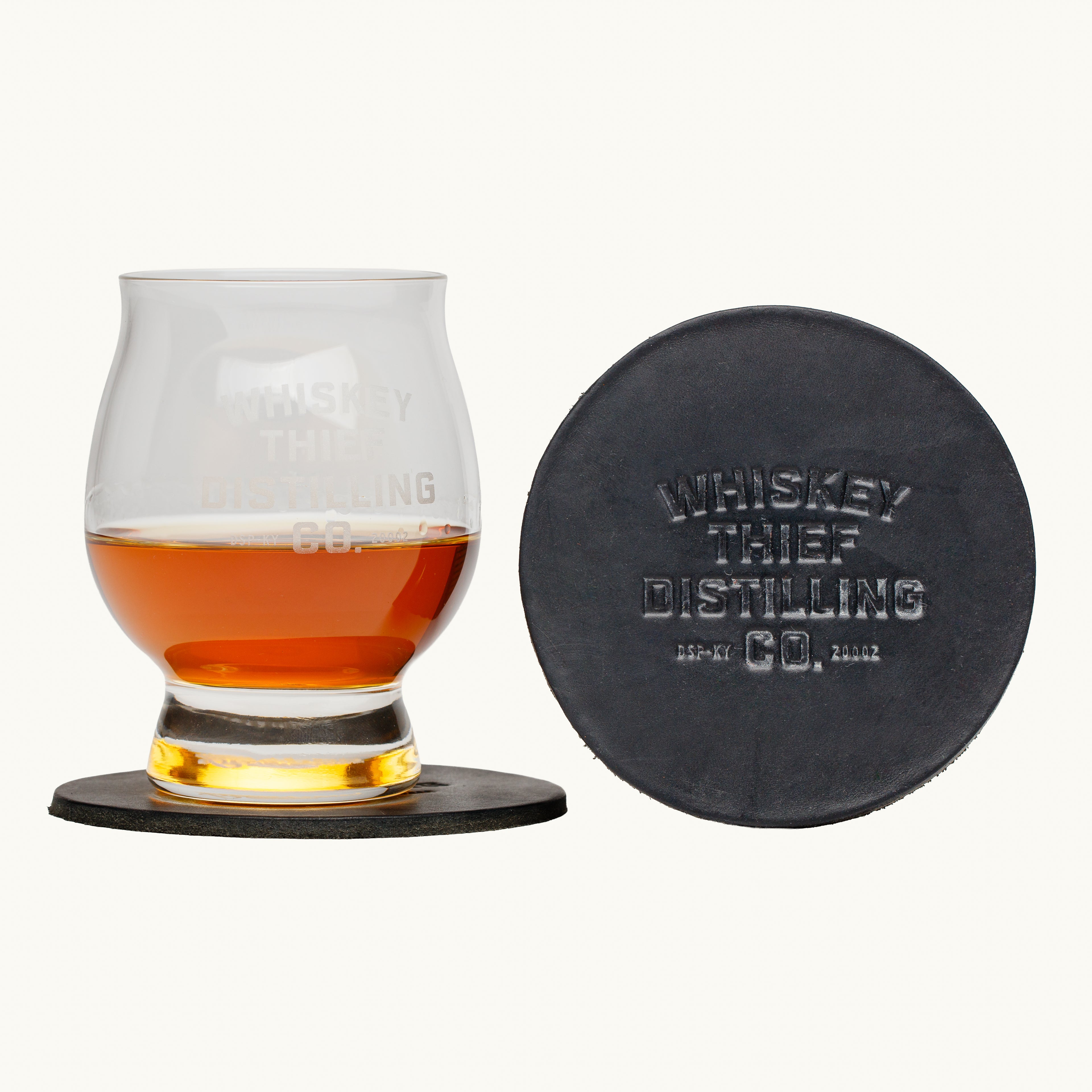 Whiskey Thief Leather Coasters