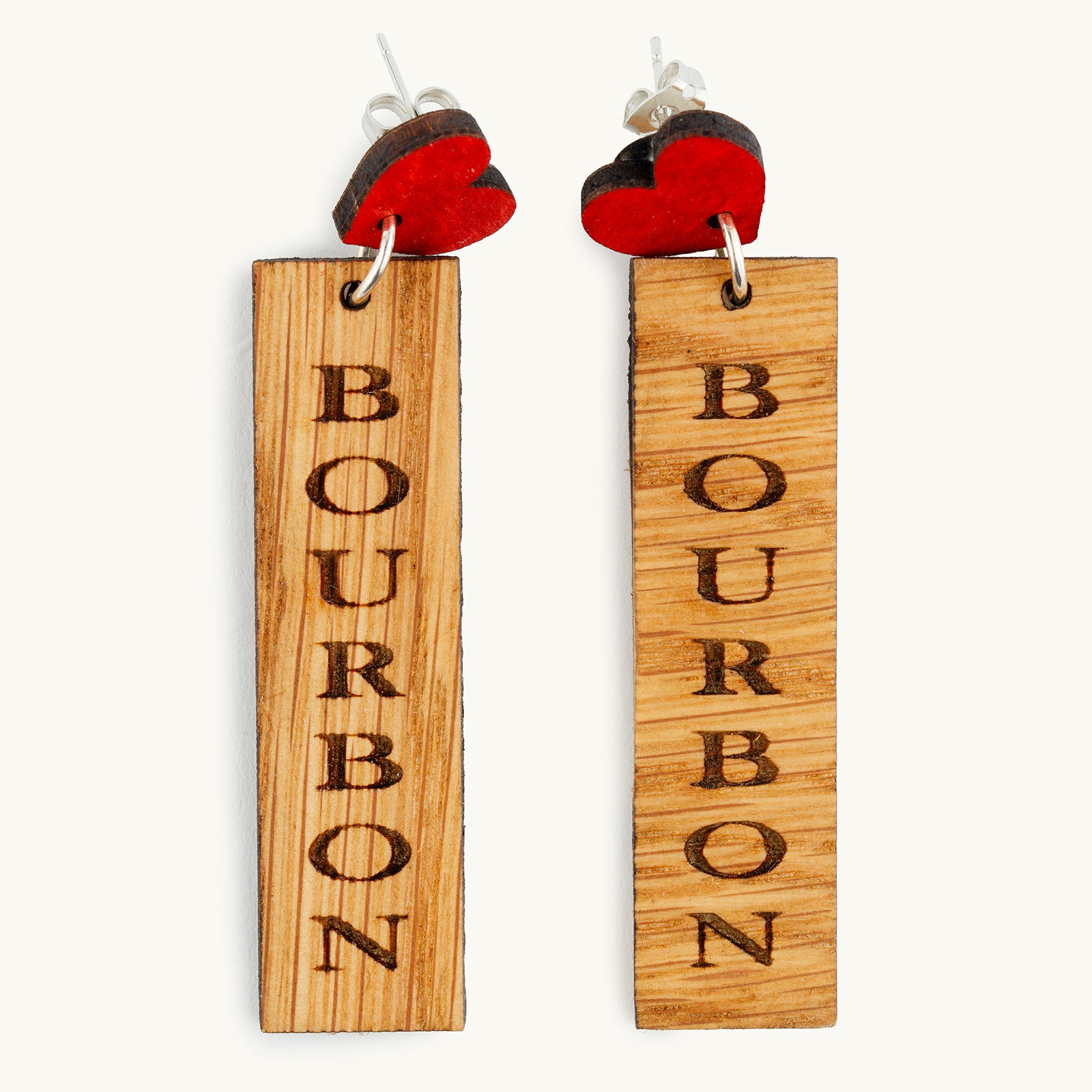 Bourbon with Heart Earrings