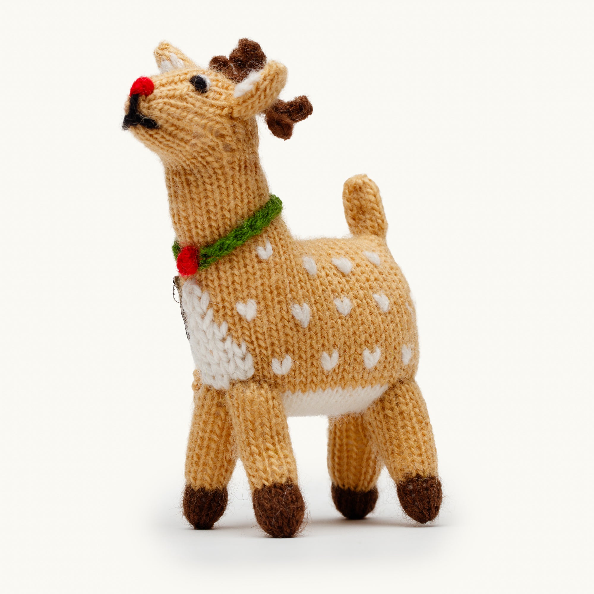 Reindeer Brown Knit Ornament
