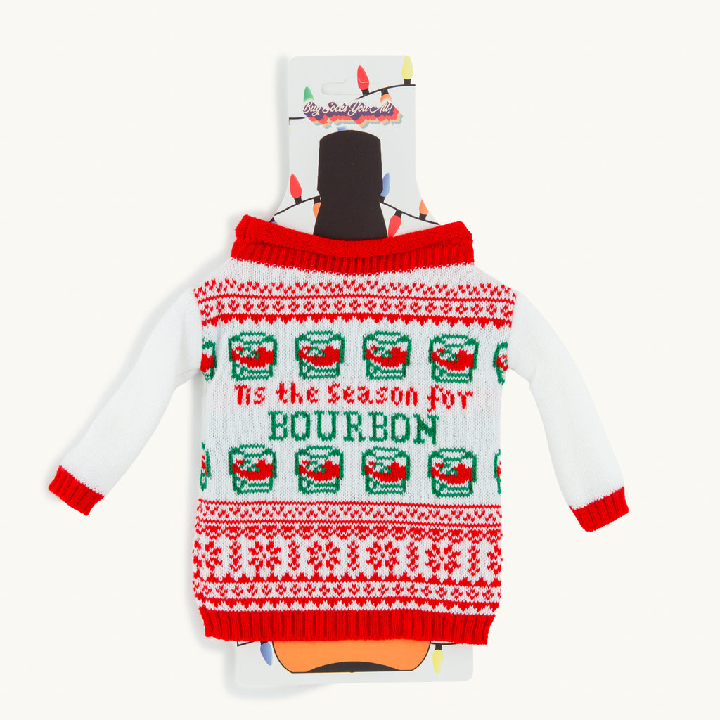 Bourbon Bottle Christmas Sweater