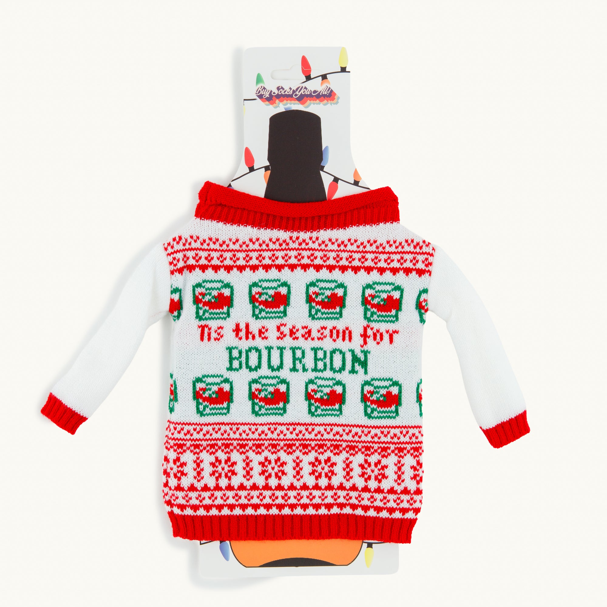 Bourbon Bottle Christmas Sweater