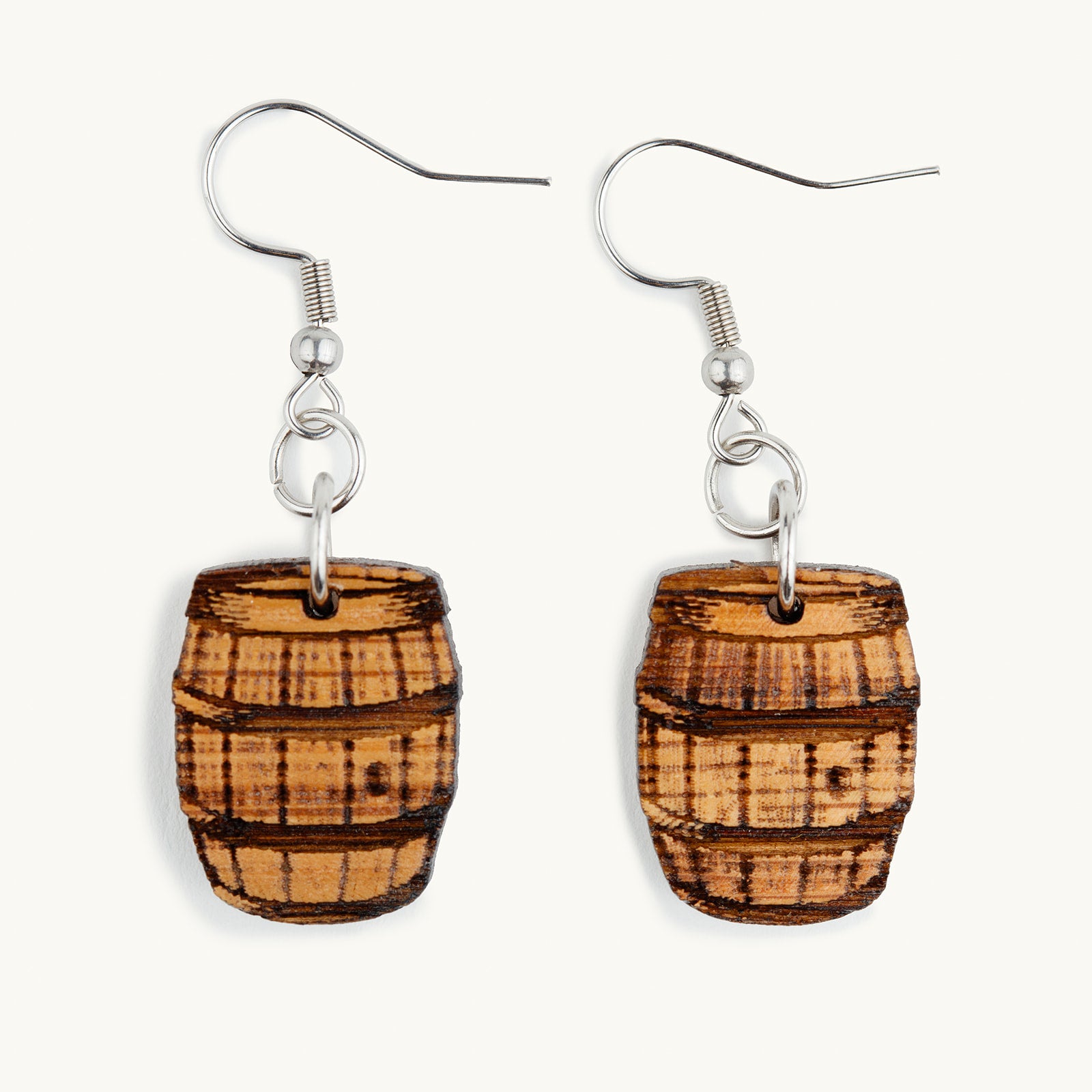 Oak Barrel Dangle Earring - Thomas Woodworking