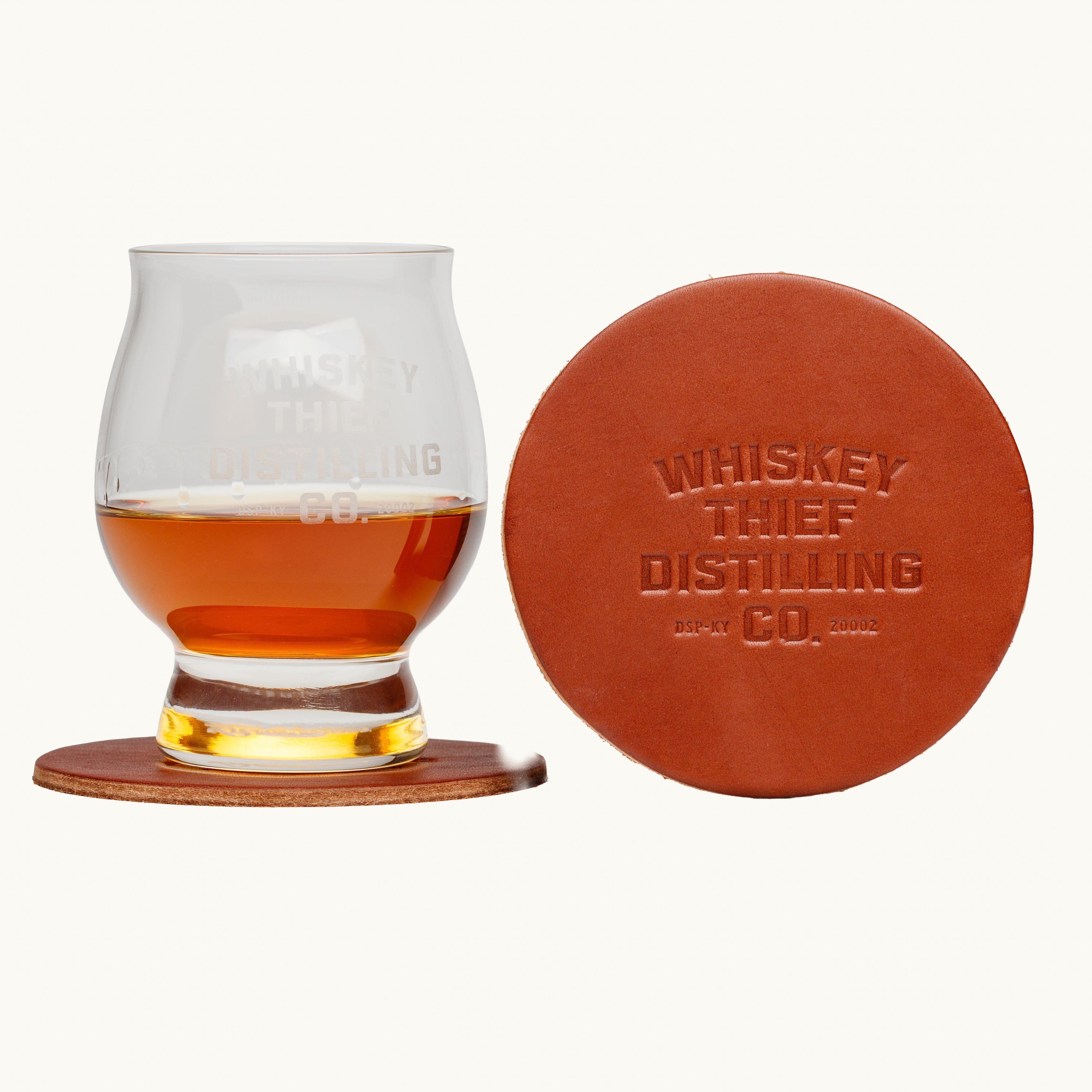 Whiskey Thief Leather Coasters