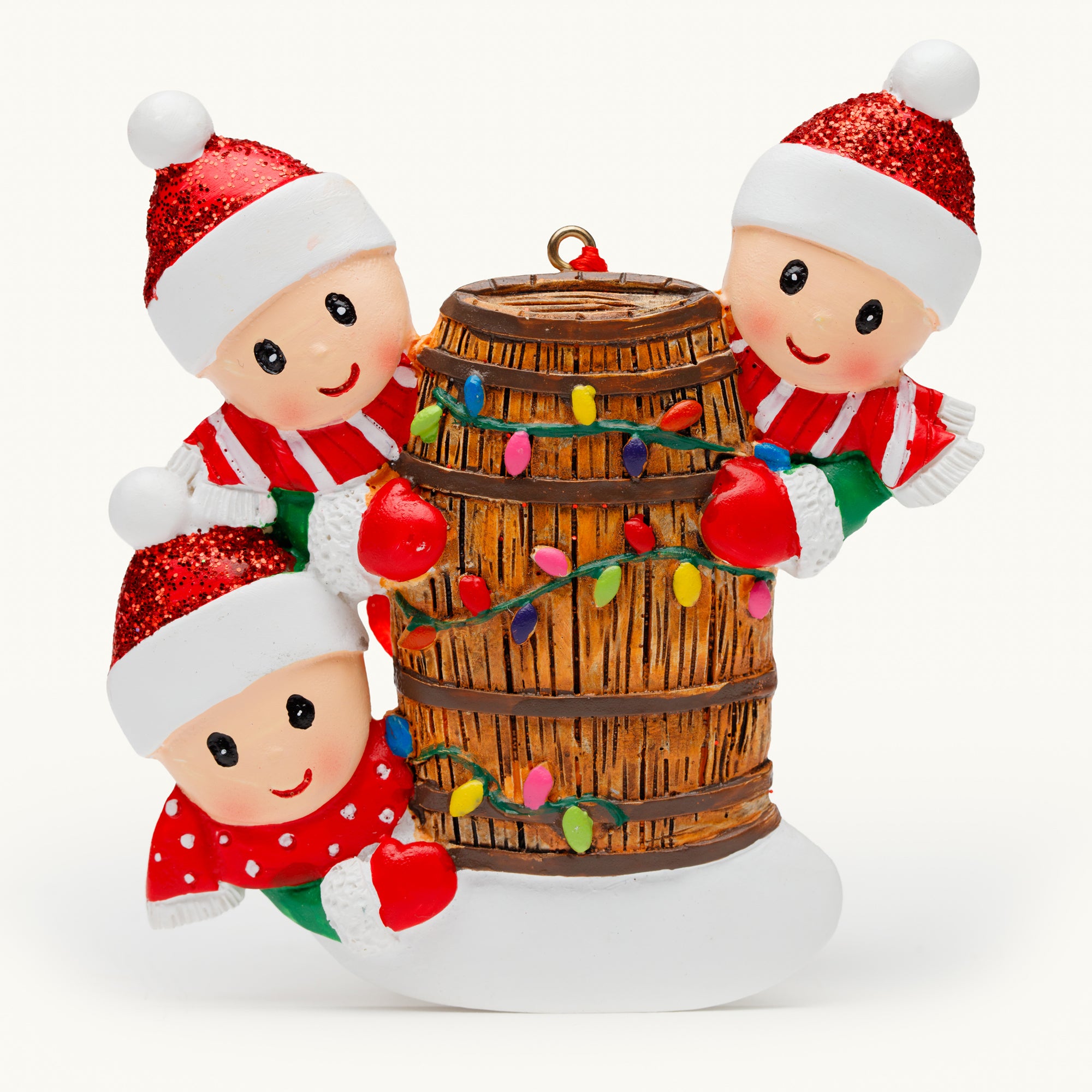 Bourbon Barrel with Three Boys Ornament