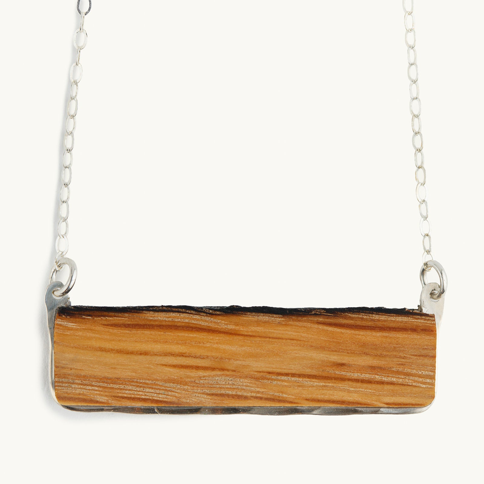 N106S Horizontal Bar Necklace Sterling Silver
