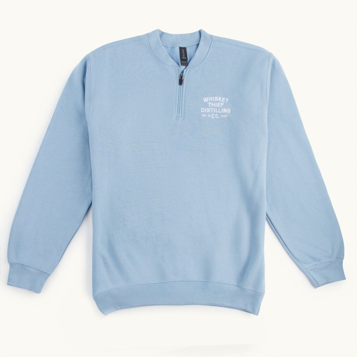 Whiskey Thief 1/4 Zip Sweatshirt - Stone Blue