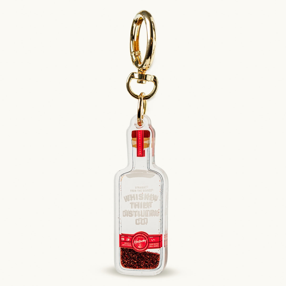 Whiskey Thief Bottle Keychain, Glitter