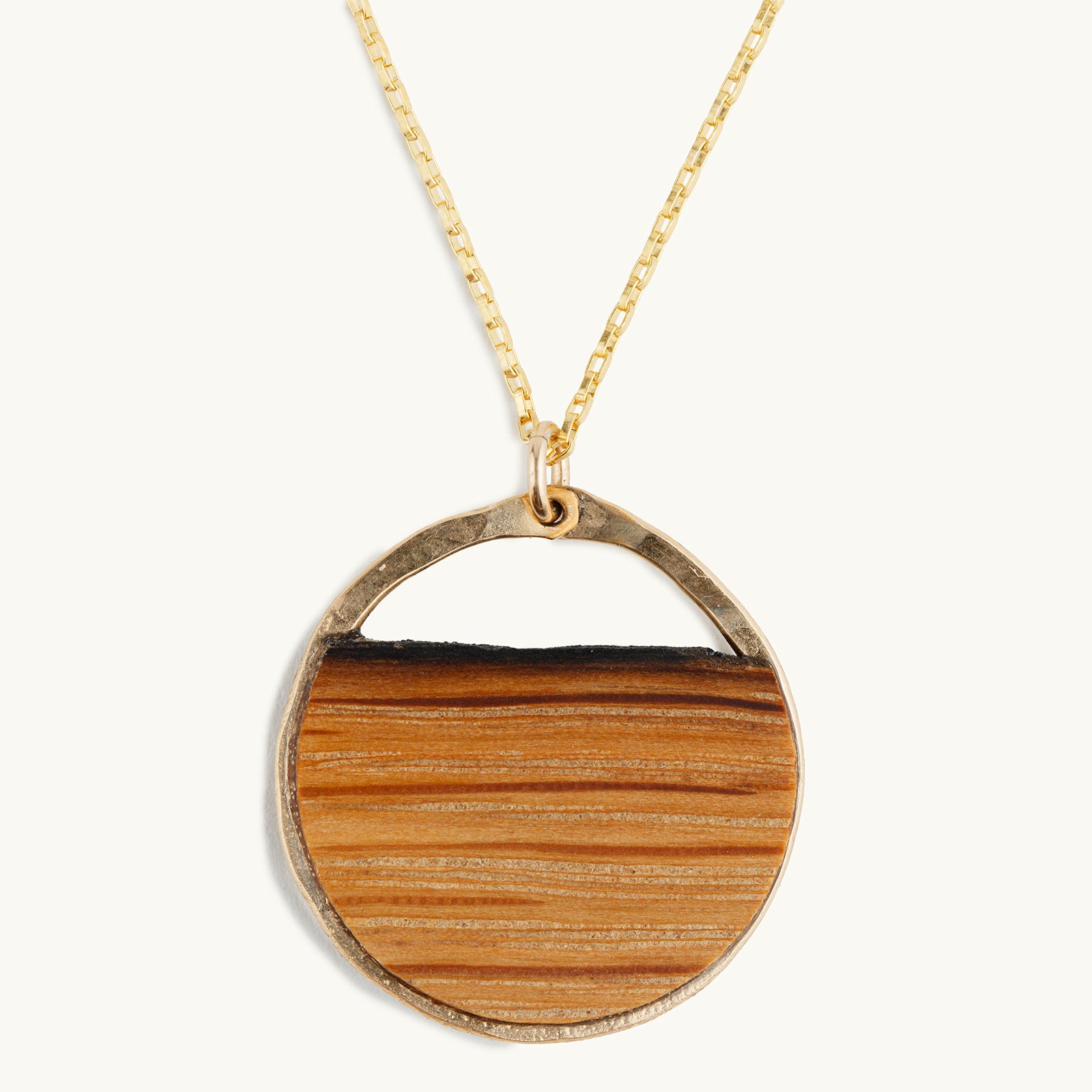 N107G Circle Pendant Necklace 14K Gold-Fill