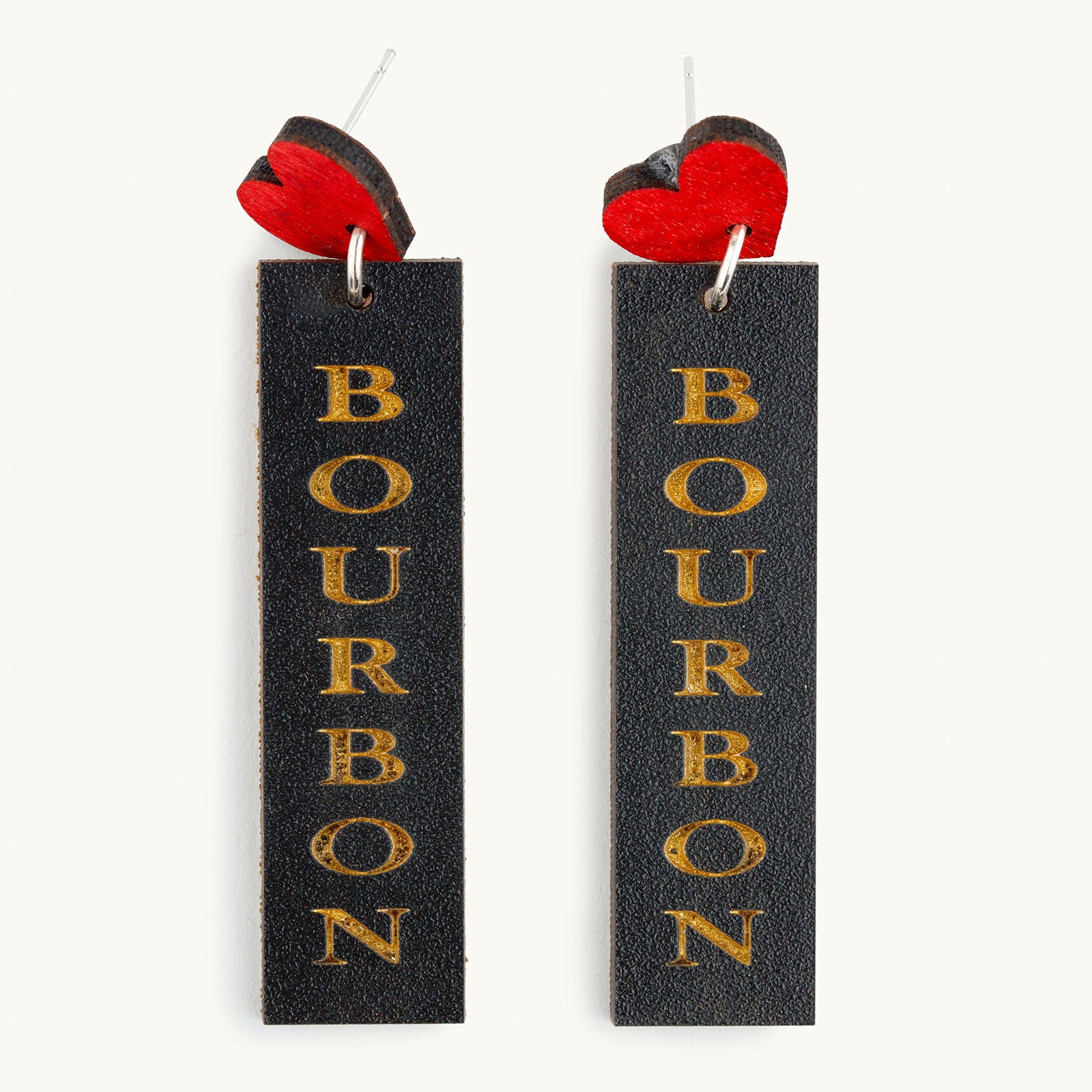 Bourbon with Heart Earrings